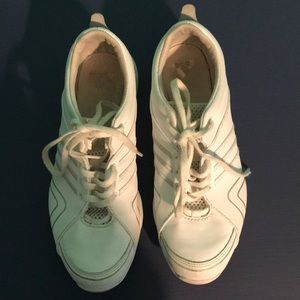 White adidas cheer shoes